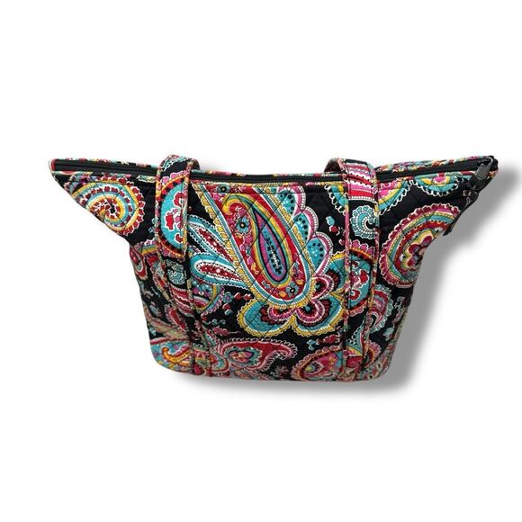 Vera Bradley Large Quilted Shoulder Bag Vibrant Paisley Print - Picture 3 of 10